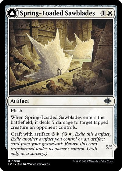 Spring Loaded Sawblades (LCI) #36 Uncommon (Lightly Played) The Lost Caverns of Ixalan Magic: The Gathering: 2023