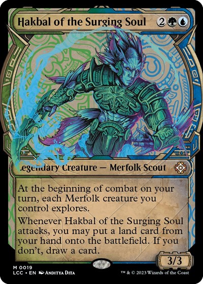 Hakbal of the Surging Soul Showcase (LCC) #19 Mythic Rare (Near Mint) Commander: The Lost Caverns of Ixalan Magic: The Gathering: 2023