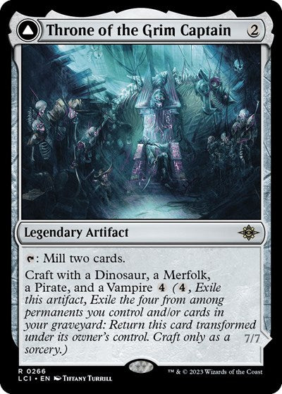 Throne of the Grim Captain (LCI) #266 Rare (Lightly Played) The Lost Caverns of Ixalan Magic: The Gathering: 2023