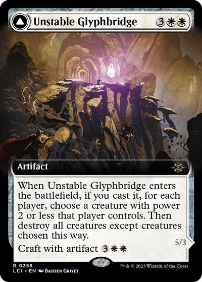 Unstable Glyphbridge Extended Art (LCI) #358 Rare (Lightly Played) The Lost Caverns of Ixalan Magic: The Gathering: 2023