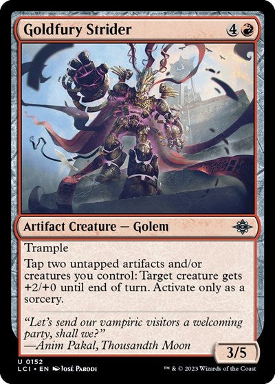 2023 Magic: The Lost Caverns of Ixalan (LCI) - Goldfury Strider (#152, Uncommon)