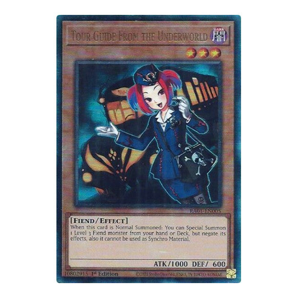 Tour Guide From the Underworld (PUR) (RA01) #RA01-EN005 Prismatic Ultimate Rare (1st Edition Lightly Played) 25th Anniversary Rarity Collection YuGiOh: 2023