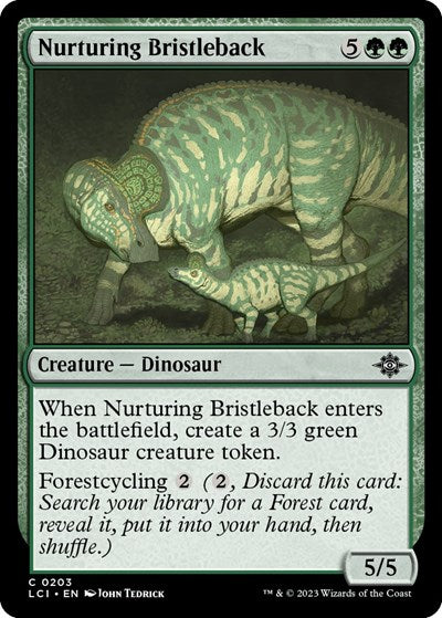 Nurturing Bristleback (LCI) #203 Common (Lightly Played) The Lost Caverns of Ixalan Magic: The Gathering: 2023