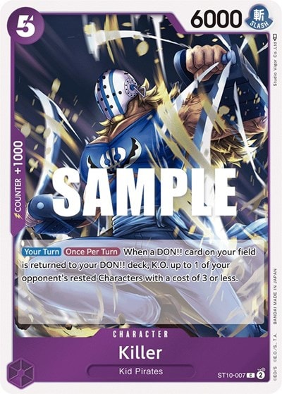 Killer (ST-10) #ST10-007 Common (Foil Lightly Played) Ultra Deck: The Three Captains One Piece Card Game: 2023