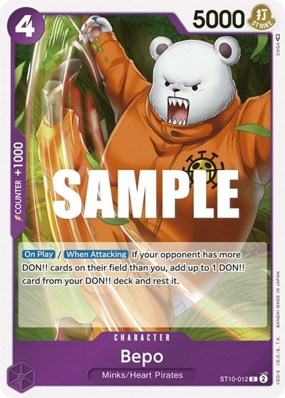 Bepo (ST-10) #ST10-012 Common (Foil Lightly Played) Ultra Deck: The Three Captains One Piece Card Game: 2023