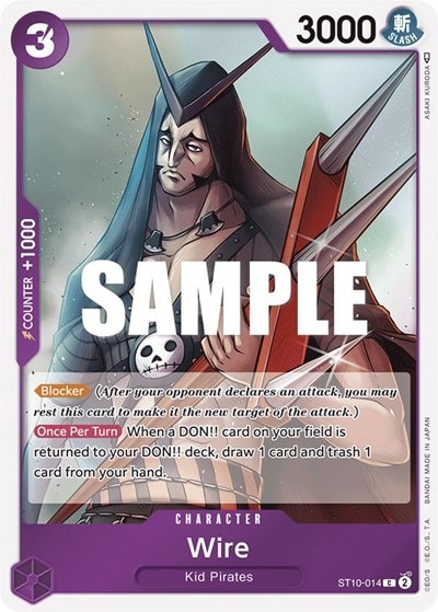 Wire (ST-10) #ST10-014 Common (Foil Lightly Played) Ultra Deck: The Three Captains One Piece Card Game: 2023