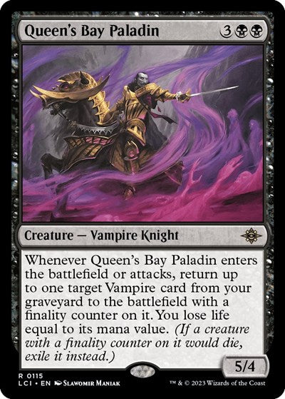 Queens Bay Paladin (LCI) #115 Rare (Lightly Played) The Lost Caverns of Ixalan Magic: The Gathering: 2023