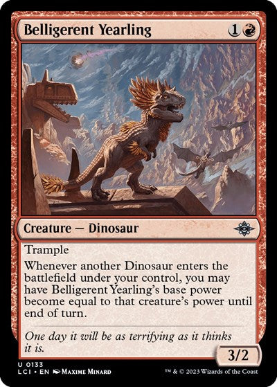 Belligerent Yearling (LCI) #133 Uncommon The Lost Caverns of Ixalan Magic: The Gathering: 2023
