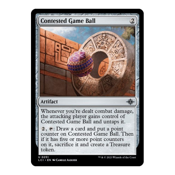 Contested Game Ball (LCI) #251 Uncommon (Lightly Played) The Lost Caverns of Ixalan Magic: The Gathering: 2023