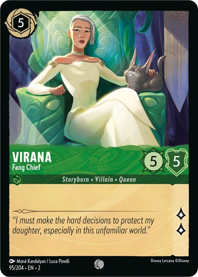 Virana Fang Chief (2) #95/204 Common (Near Mint) Rise of the Floodborn Disney Lorcana: 2023