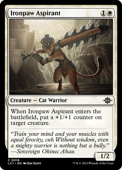 Ironpaw Aspirant (LCI) #18 Common (Lightly Played) The Lost Caverns of Ixalan Magic: The Gathering: 2023
