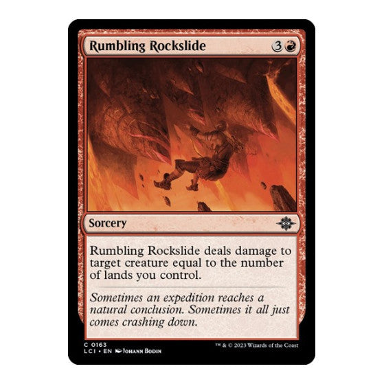Rumbling Rockslide (LCI) #163 Common The Lost Caverns of Ixalan Magic: The Gathering: 2023