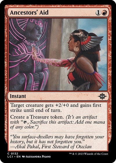Ancestors Aid (LCI) #132 Common (Lightly Played) The Lost Caverns of Ixalan Magic: The Gathering: 2023