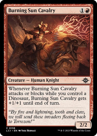 2023 Magic: The Lost Caverns of Ixalan (LCI) - Burning Sun Cavalry (#138, Common)