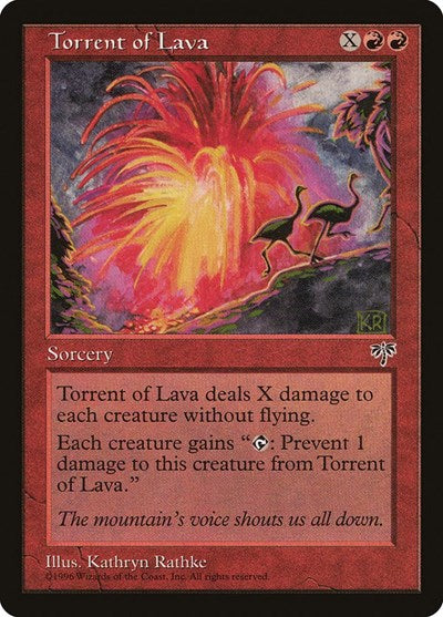 Torrent of Lava (MIR) #199 Rare (Lightly Played) Mirage Magic: The Gathering: 1996