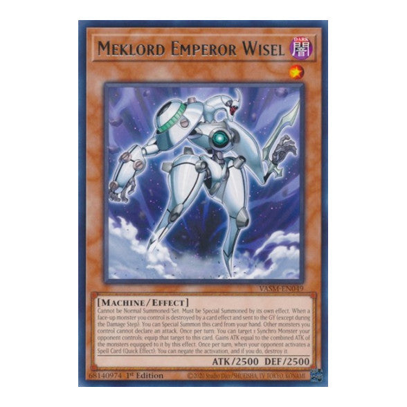 Meklord Emperor Wisel (VASM) #VASM-EN049 Rare (1st Edition Damaged) Valiant Smashers YuGiOh: 2023