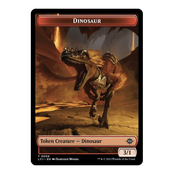 Dinosaur Token (0009) (LCI) #9 Token (Lightly Played) The Lost Caverns of Ixalan Magic: The Gathering: 2023