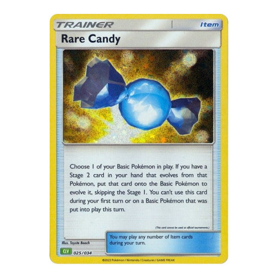Rare Candy (CLV) (CL) #025/034 Classic Collection (Holofoil Lightly Played) Trading Card Game Classic Pokemon: 2023