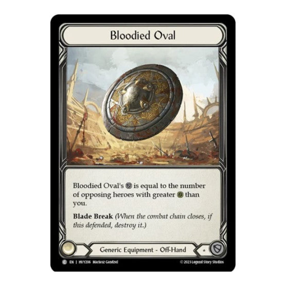 Bloodied Oval (HVY) #HVY206 Common (Cold Foil Near Mint) Heavy Hitters Flesh and Blood TCG: 2024
