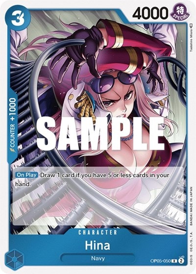 Hina (OP05) #OP05-050 Rare (Foil Lightly Played) Awakening of the New Era One Piece Card Game: 2023
