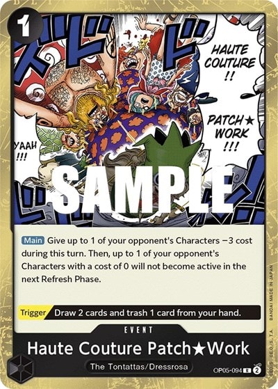 Haute Couture Patch Work (OP05) #OP05-094 Rare (Foil Lightly Played) Awakening of the New Era One Piece Card Game: 2023
