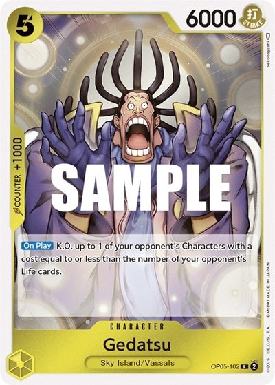 Gedatsu (OP05) #OP05-102 Rare Awakening of the New Era One Piece Card Game: 2023