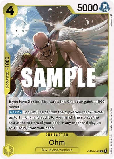 Ohm (OP05) #OP05-101 Rare (Foil Lightly Played) Awakening of the New Era One Piece Card Game: 2023