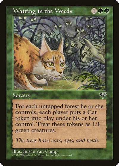 Waiting in the Weeds (MIR) #252 Rare (Moderately Played) Mirage Magic: The Gathering: 1996