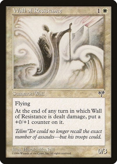 Wall of Resistance (MIR) #46 Common Mirage Magic: The Gathering: 1996