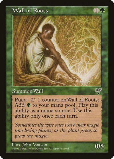 Wall of Roots (MIR) #253 Common (Lightly Played) Mirage Magic: The Gathering: 1996