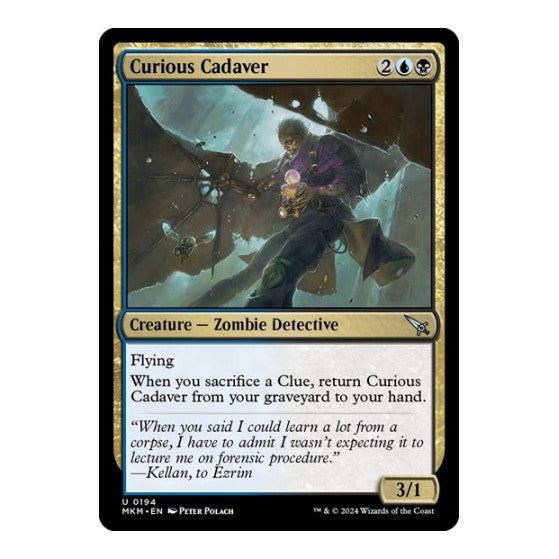 Curious Cadaver (MKM) #194 Uncommon (Lightly Played) Murders at Karlov Manor Magic: The Gathering: 2024