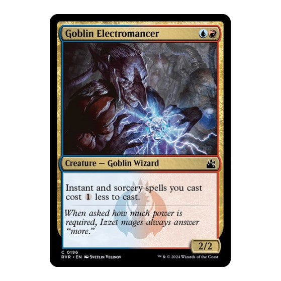 Goblin Electromancer (RVR) #186 Common (Lightly Played) Ravnica Remastered Magic: The Gathering: 2024
