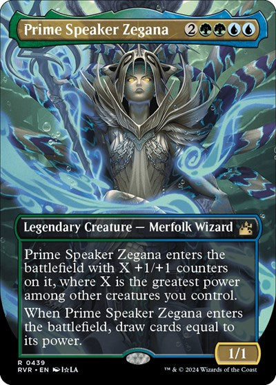 Prime Speaker Zegana Anime Borderless (RVR) #439 Rare (Lightly Played) Ravnica Remastered Magic: The Gathering: 2024