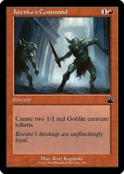 Krenkos Command Retro Frame (RVR) #336 Common (Lightly Played) Ravnica Remastered Magic: The Gathering: 2024