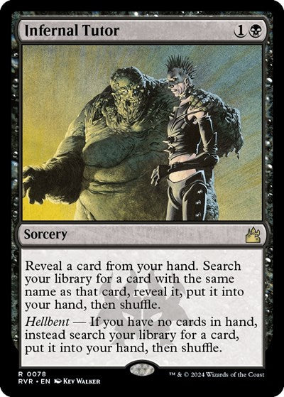 Infernal Tutor (RVR) #78 Rare (Lightly Played) Ravnica Remastered Magic: The Gathering: 2024