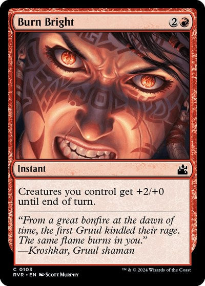 Burn Bright (RVR) #103 Common (Lightly Played) Ravnica Remastered Magic: The Gathering: 2024