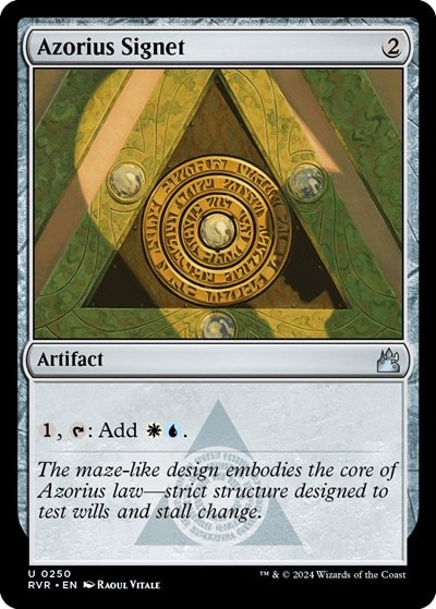 Azorius Signet (RVR) #250 Uncommon (Lightly Played) Ravnica Remastered Magic: The Gathering: 2024