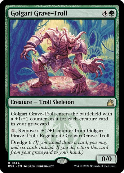 Golgari Grave Troll (RVR) #144 Rare (Lightly Played) Ravnica Remastered Magic: The Gathering: 2024