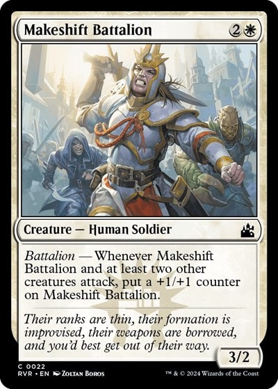 Makeshift Battalion (RVR) #22 Common (Lightly Played) Ravnica Remastered Magic: The Gathering: 2024