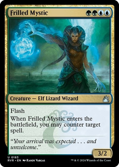 Frilled Mystic (RVR) #183 Uncommon (Lightly Played) Ravnica Remastered Magic: The Gathering: 2024