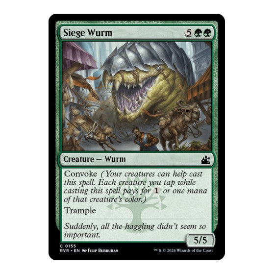 Siege Wurm (RVR) #155 Common (Lightly Played) Ravnica Remastered Magic: The Gathering: 2024