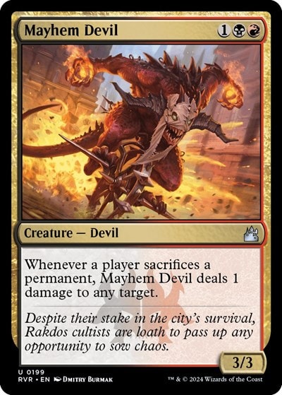 Mayhem Devil (RVR) #199 Uncommon (Lightly Played) Ravnica Remastered Magic: The Gathering: 2024