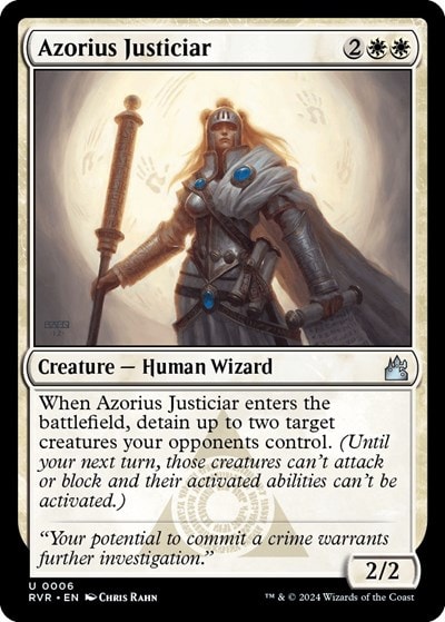 Azorius Justiciar (RVR) #6 Uncommon (Lightly Played) Ravnica Remastered Magic: The Gathering: 2024