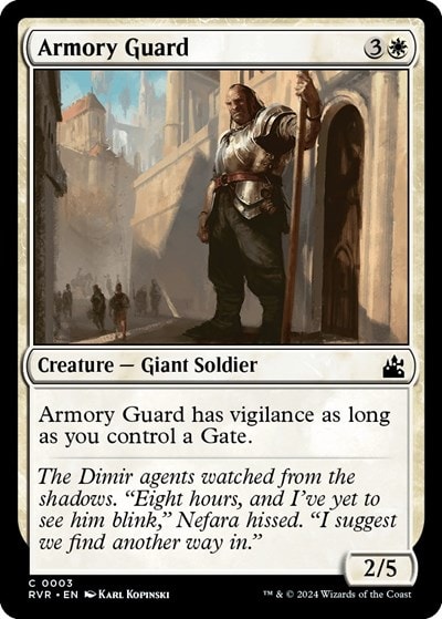 Armory Guard (RVR) #3 Common (Lightly Played) Ravnica Remastered Magic: The Gathering: 2024