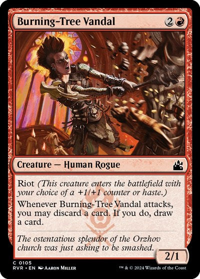 Burning Tree Vandal (RVR) #105 Common (Lightly Played) Ravnica Remastered Magic: The Gathering: 2024