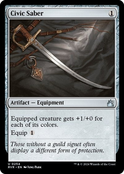 Civic Saber (RVR) #254 Uncommon (Lightly Played) Ravnica Remastered Magic: The Gathering: 2024
