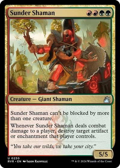 Sunder Shaman (RVR) #230 Uncommon (Lightly Played) Ravnica Remastered Magic: The Gathering: 2024