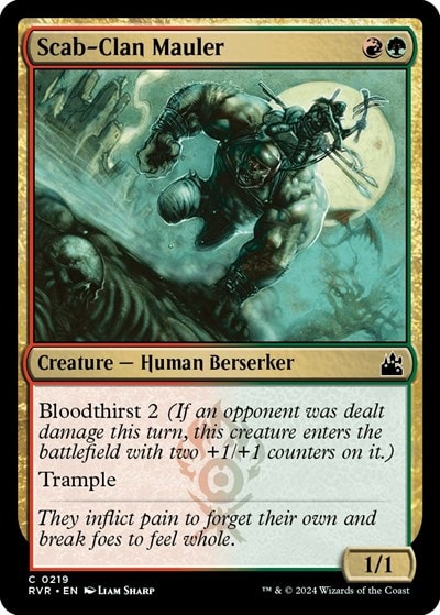 Scab Clan Mauler (RVR) #219 Common (Moderately Played) Ravnica Remastered Magic: The Gathering: 2024