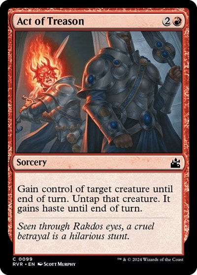 Act of Treason (RVR) #99 Common (Lightly Played) Ravnica Remastered Magic: The Gathering: 2024