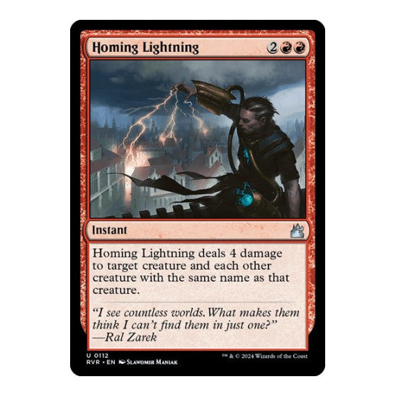 Homing Lightning (RVR) #112 Uncommon (Lightly Played) Ravnica Remastered Magic: The Gathering: 2024